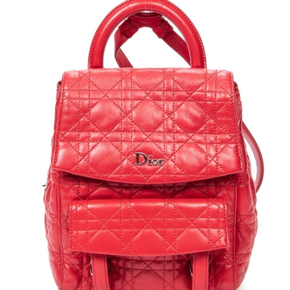 Dior Red Quilted Backpack Dior Small Stardust Backpack